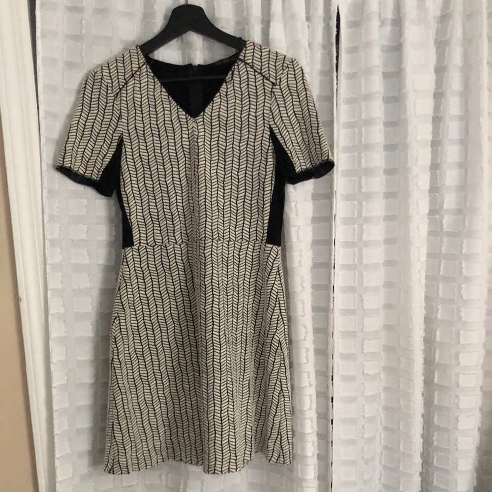 Zara black and white dress
